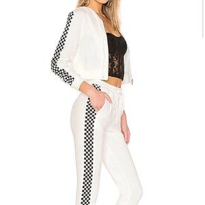 Danielle Guizio Checkered Tracksuit Set
